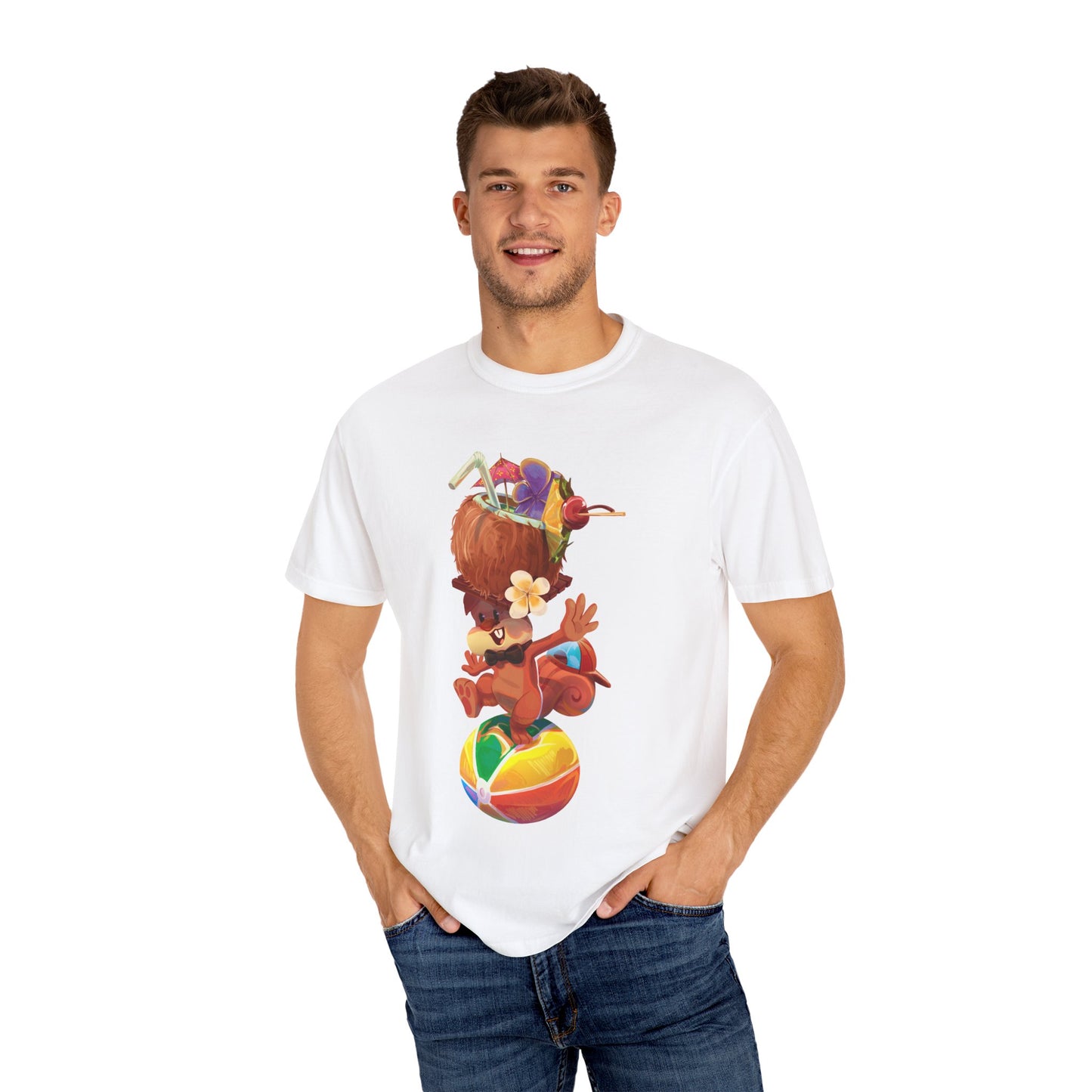 Tyrone the Squirrel Beach Ball Balancing Act Unisex T-Shirt