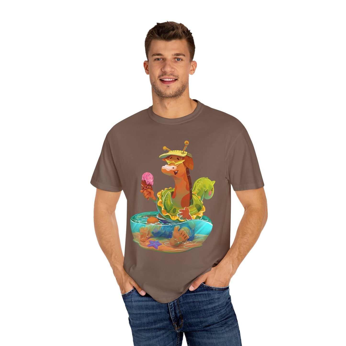 Clippity Clop Giraffe in a Pool Unisex T-shirt