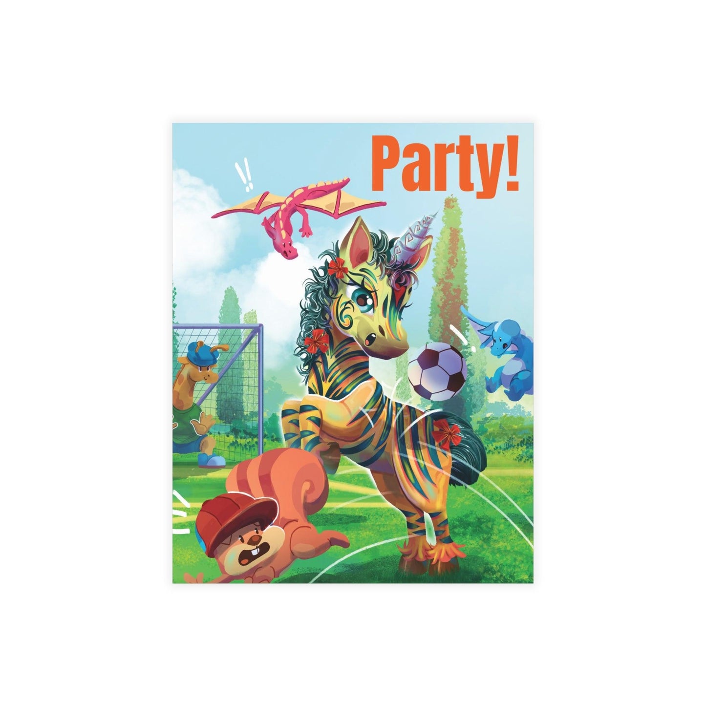 LeeNeigh Party Invitation Postcard Bundles (envelopes not included) - Claires Unicorn Adventures