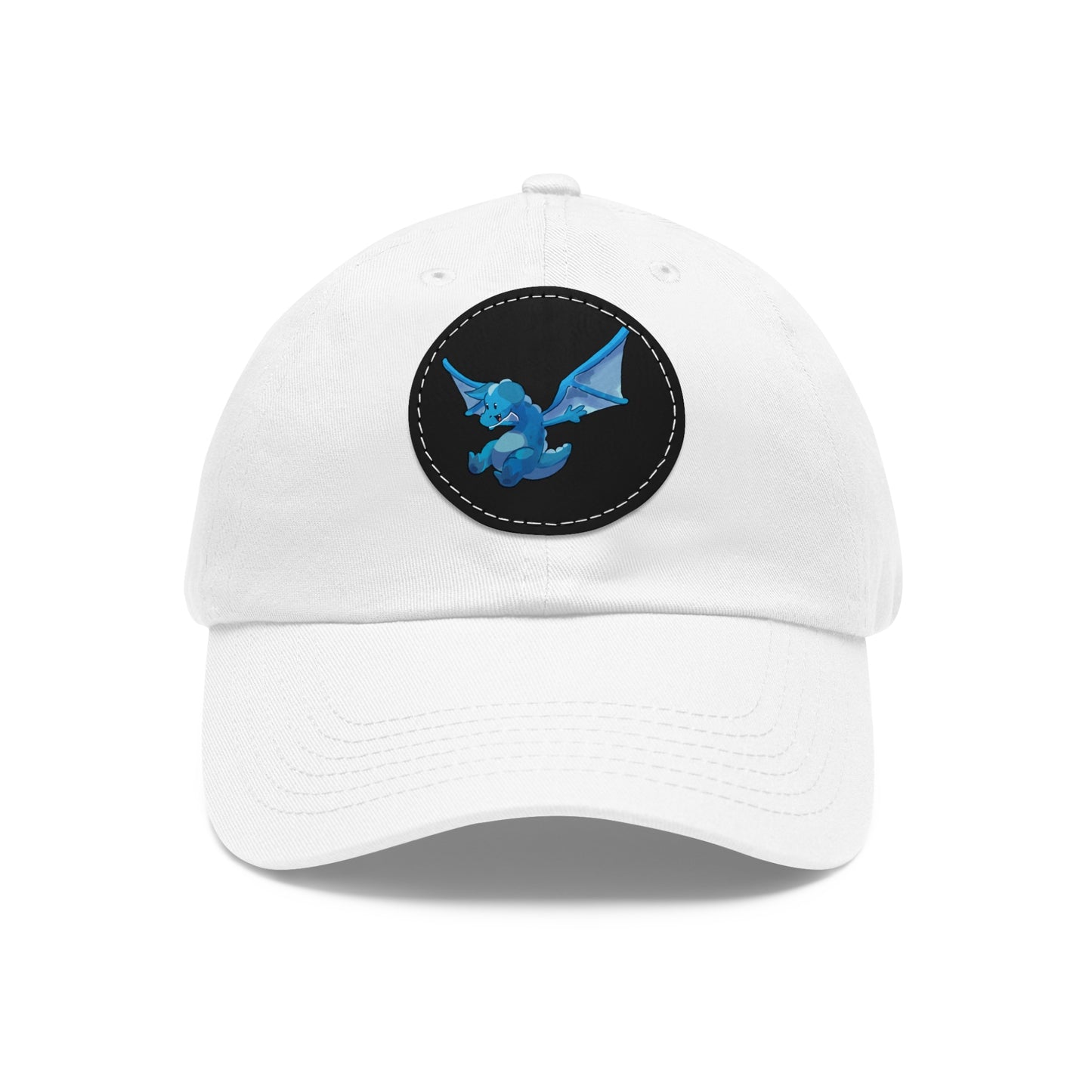 Hat with Blue Dragon Leather Patch