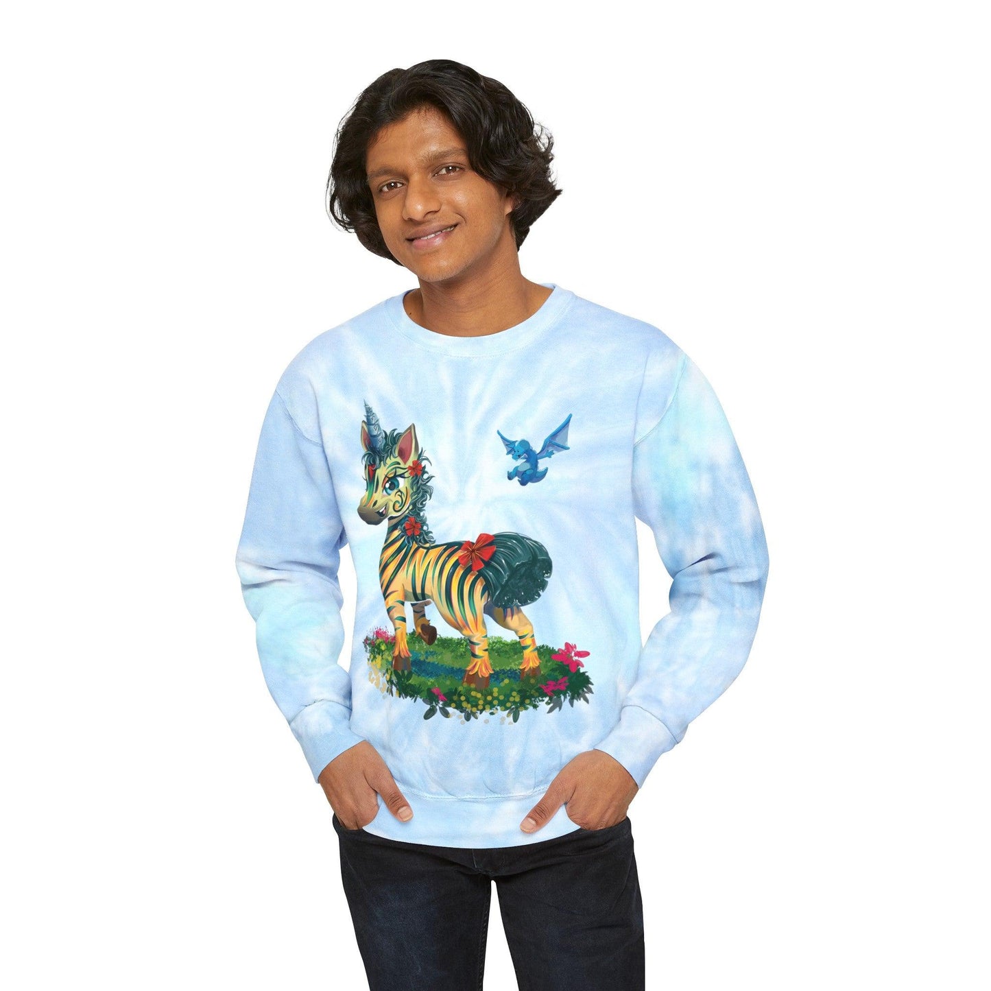 LeeNeigh Unisex Tie-Dye Sweatshirt - Claires Unicorn Adventures