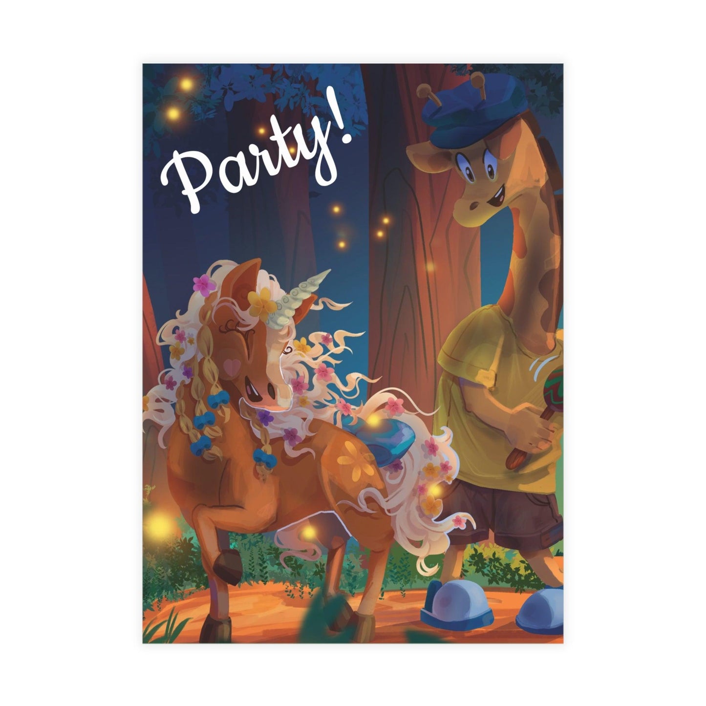 Gwenhwyer Party Invitation Postcard Bundles (envelopes not included) - Claires Unicorn Adventures