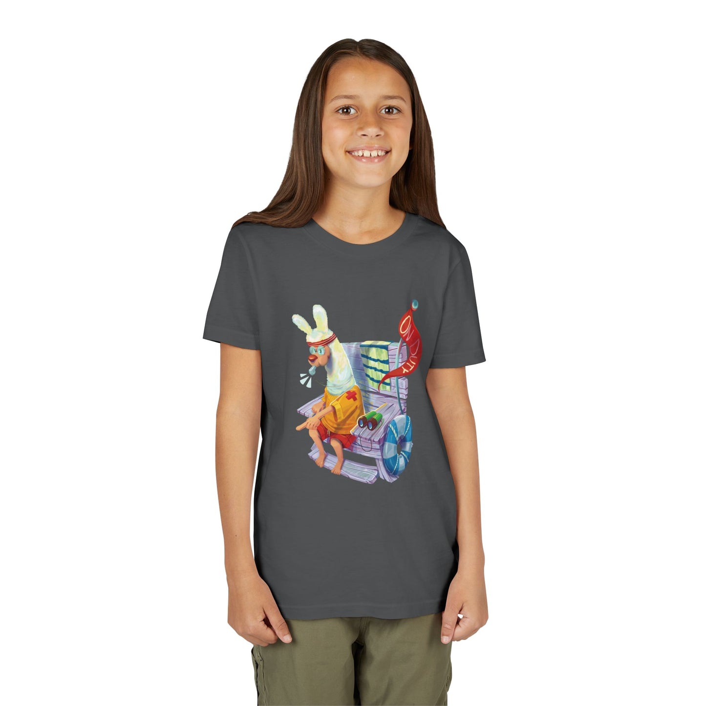 Larry the Llama Plays Lifeguard Kids T-Shirt