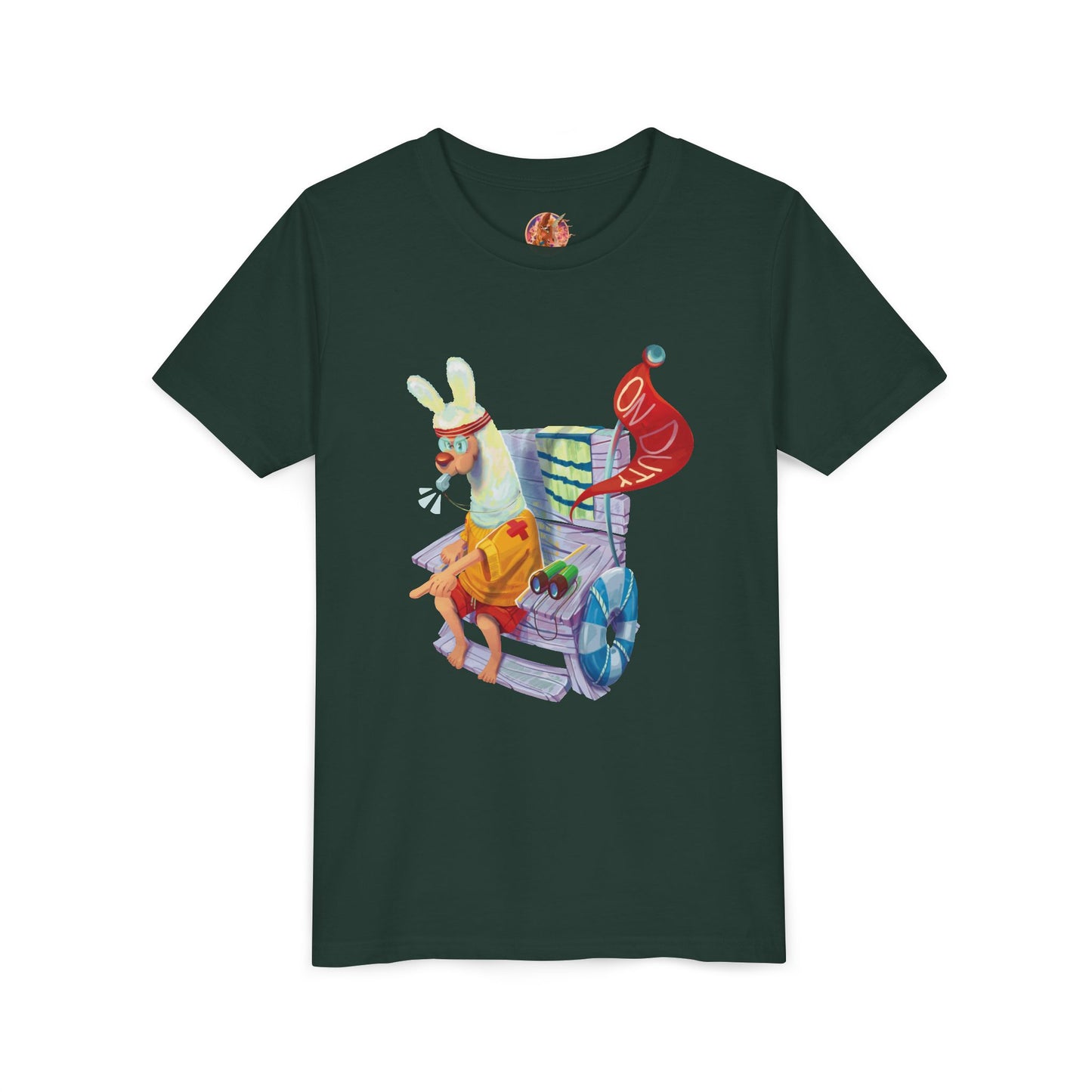 Larry the Llama Plays Lifeguard Kids T-Shirt