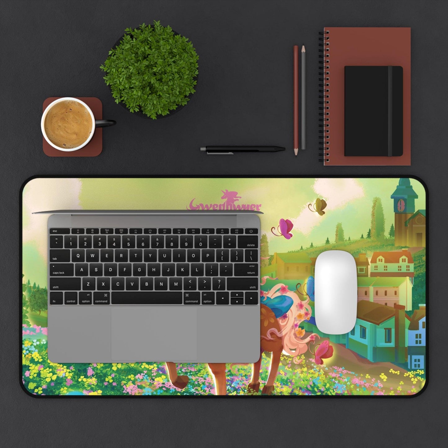 Gwenhwyer Desk Mat - Claires Unicorn Adventures