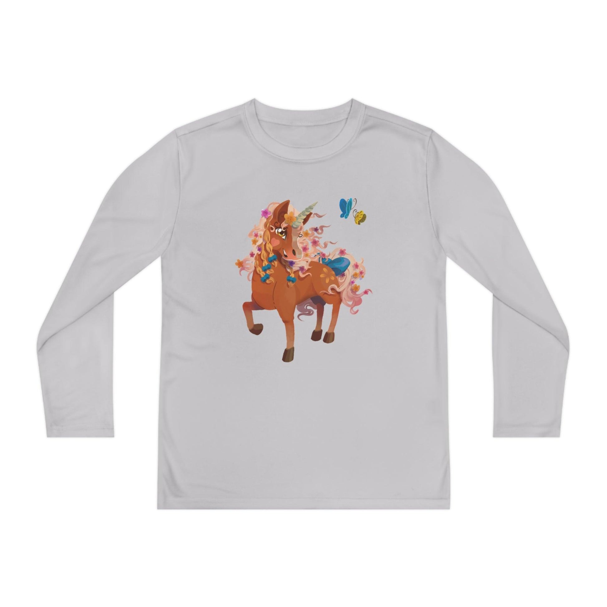 Gwenhwyer Youth Long Sleeve Competitor Tee - Claires Unicorn Adventures