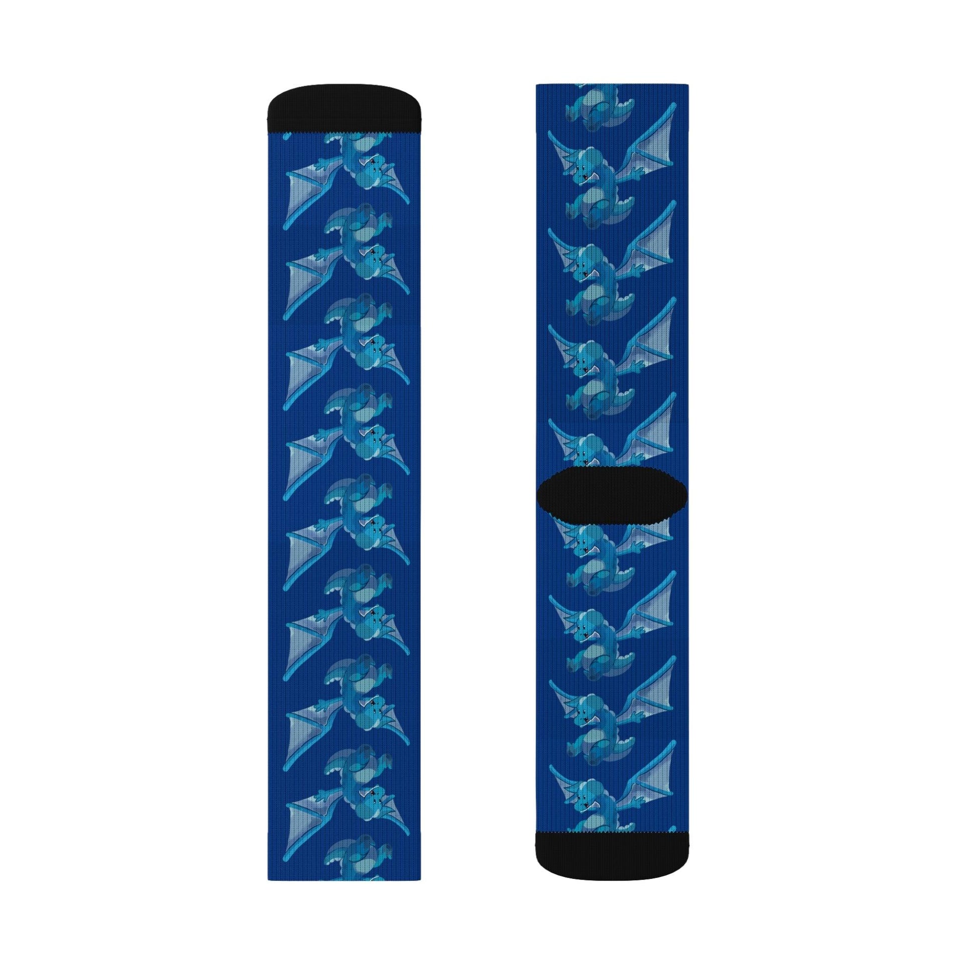 Blue Dragon Sublimation Socks - Claires Unicorn Adventures