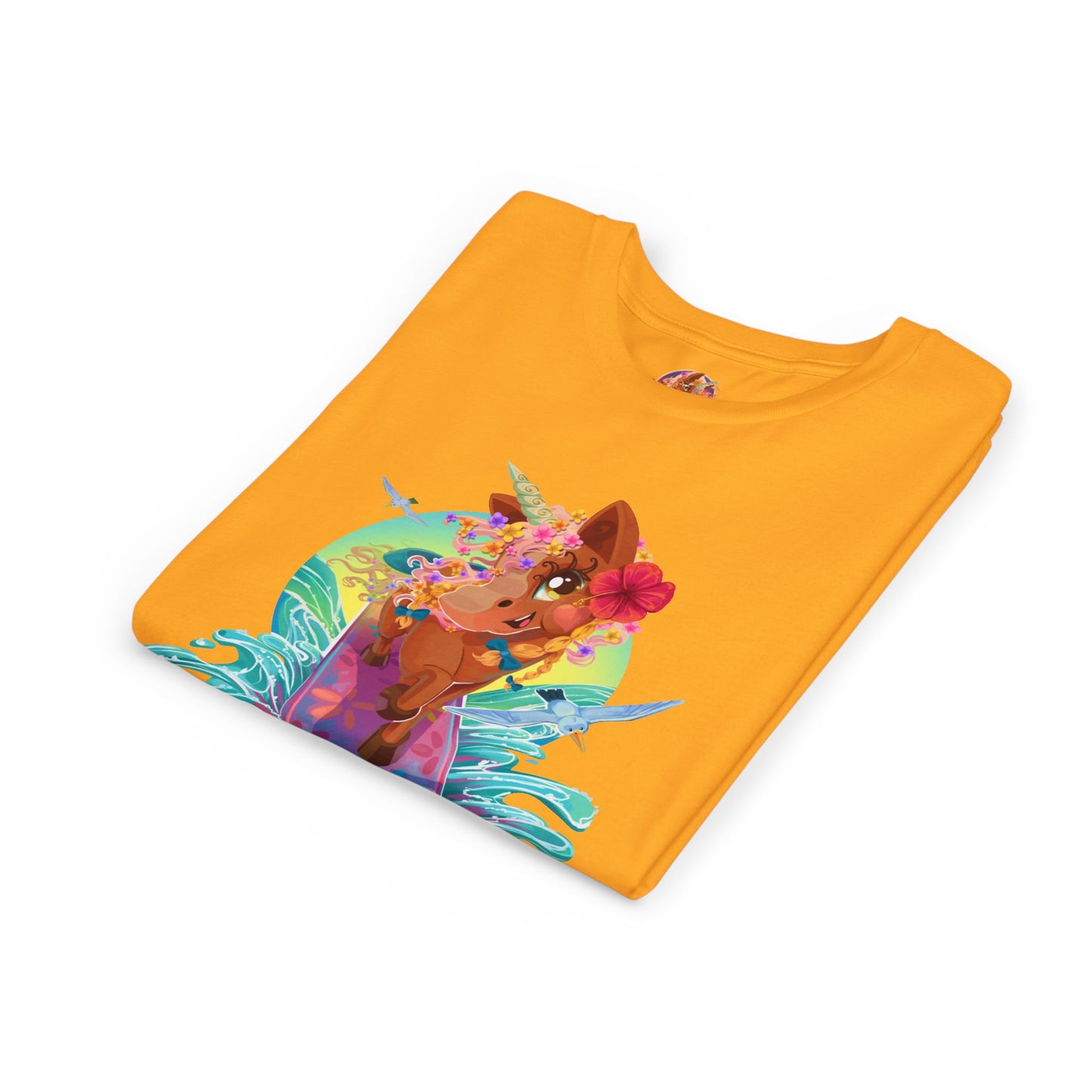 Gwenhwyer's Surfing Adventure Kids T-Shirt