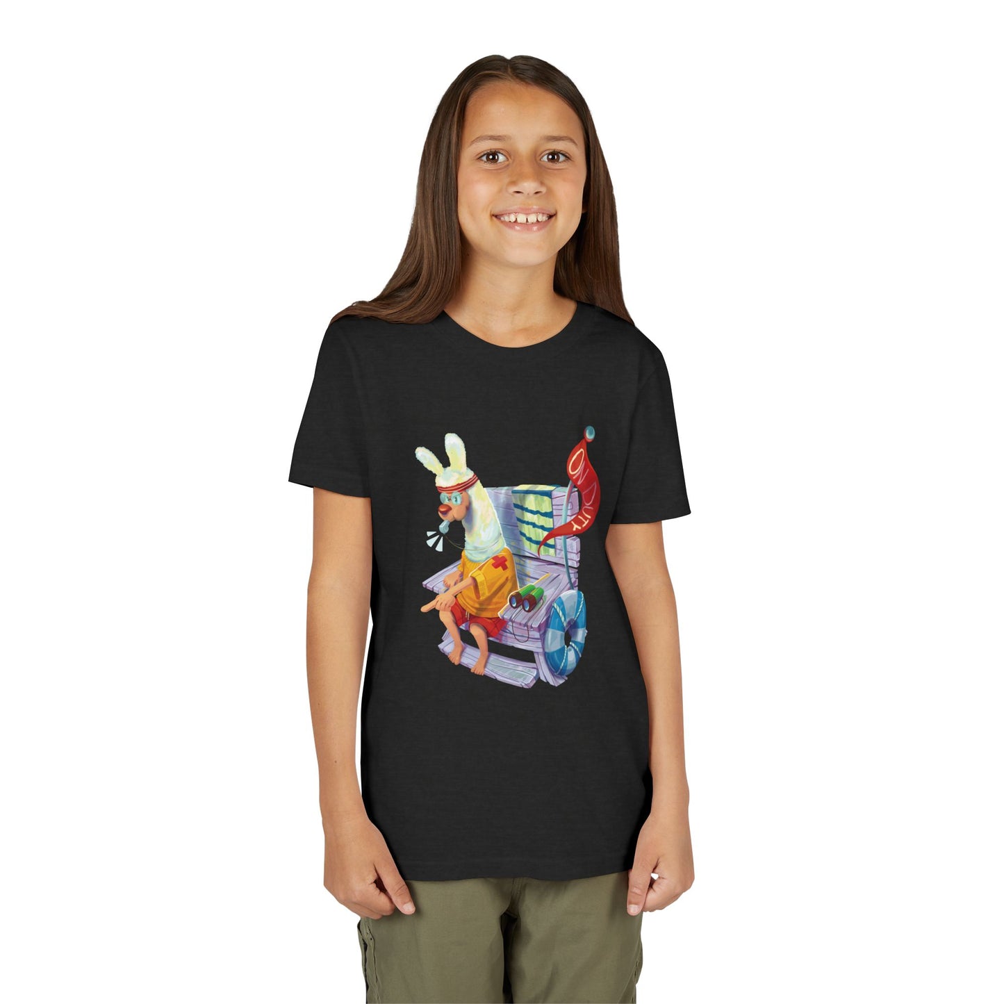 Larry the Llama Plays Lifeguard Kids T-Shirt