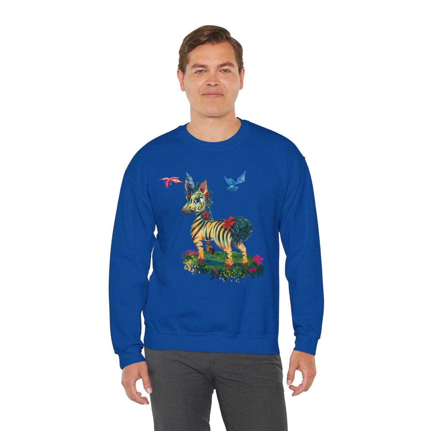 LeeNeigh Unisex Heavy Blend™ Crewneck Sweatshirt - Claires Unicorn Adventures