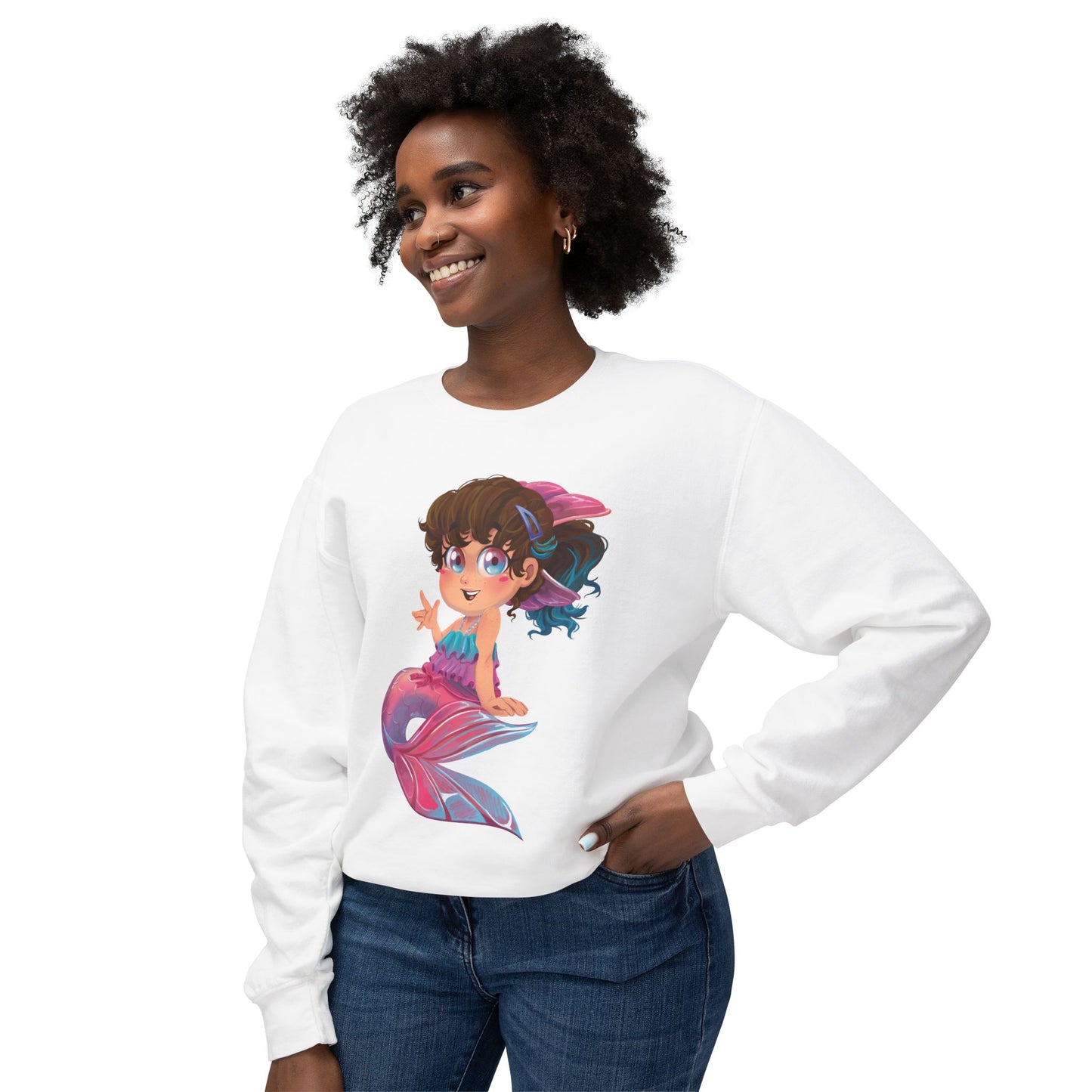 Mermaid Lightweight Crewneck Sweatshirt - Serena