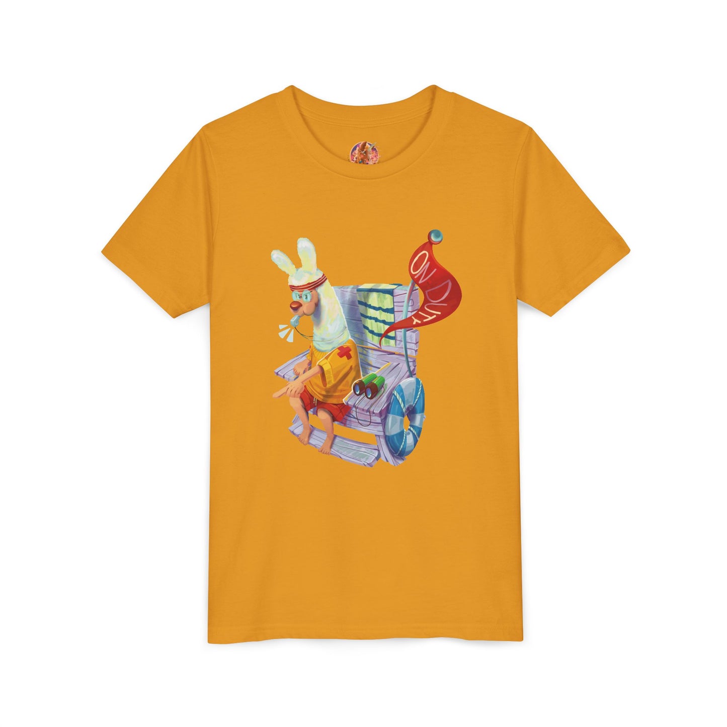 Larry the Llama Plays Lifeguard Kids T-Shirt