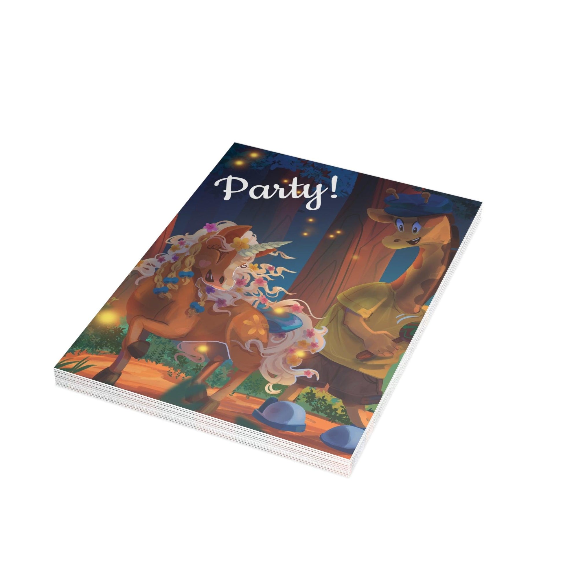 Gwenhwyer Party Invitation Postcard Bundles (envelopes not included) - Claires Unicorn Adventures