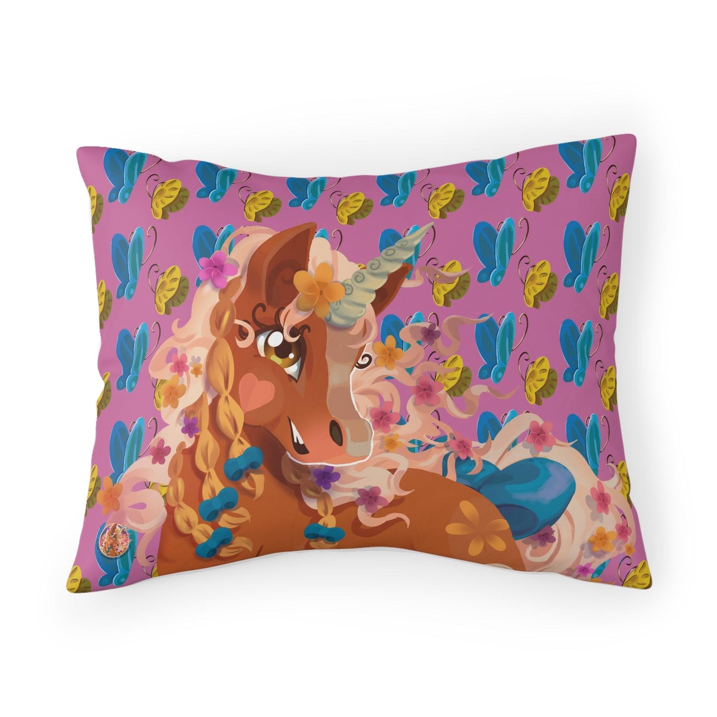 Gwenhwyer Goes Anywhere - Pillow Sham - Pink - Claires Unicorn Adventures