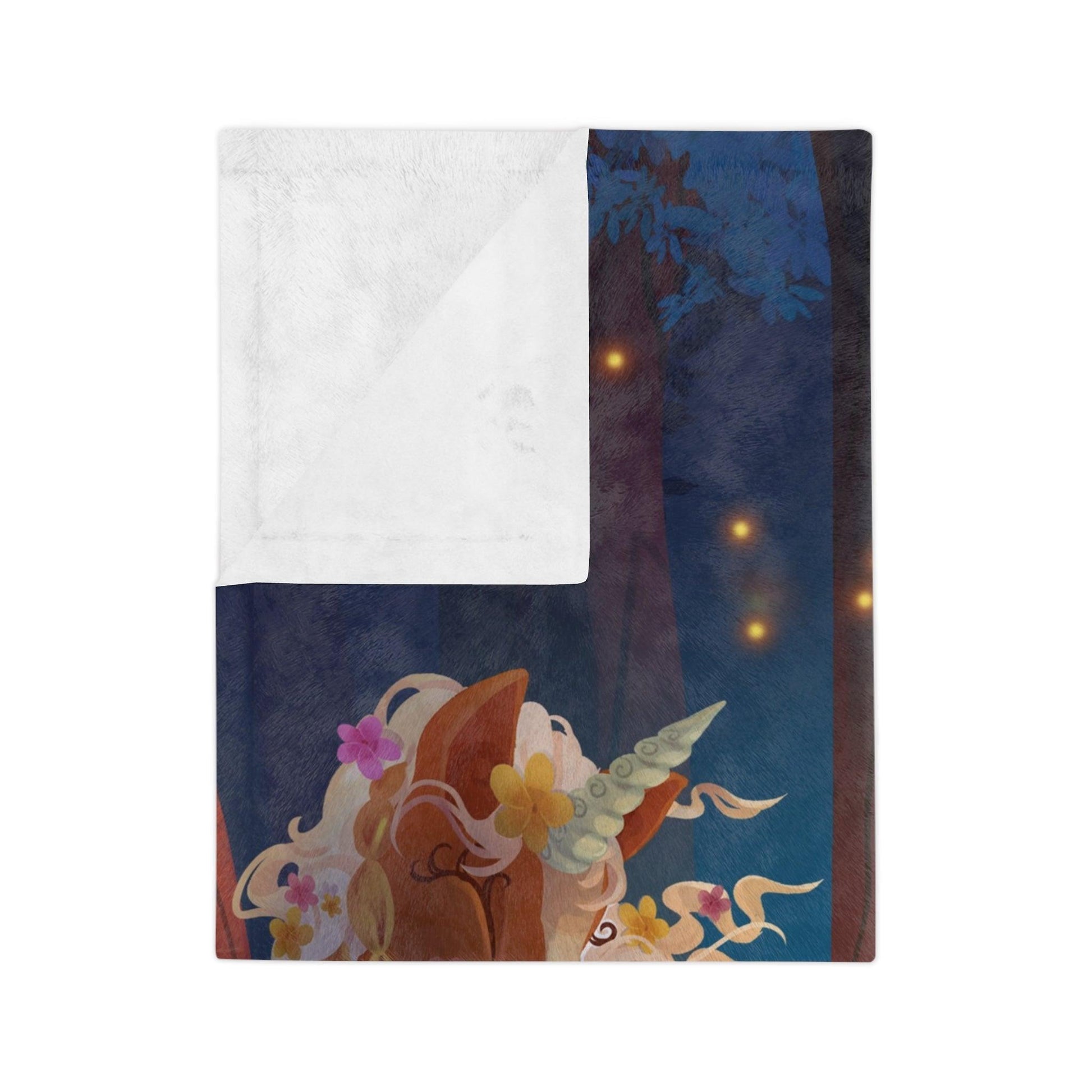 Velveteen Microfiber Blanket - Claires Unicorn Adventures