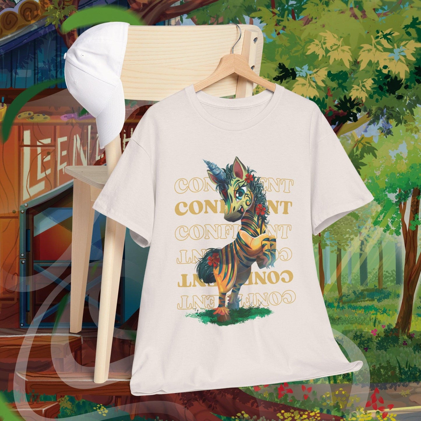 LeeNeigh Confident Unisex Heavy Cotton Tee - Claires Unicorn Adventures