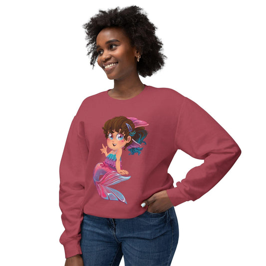 Unisex Lightweight Crewneck Sweatshirt - Claires Unicorn Adventures