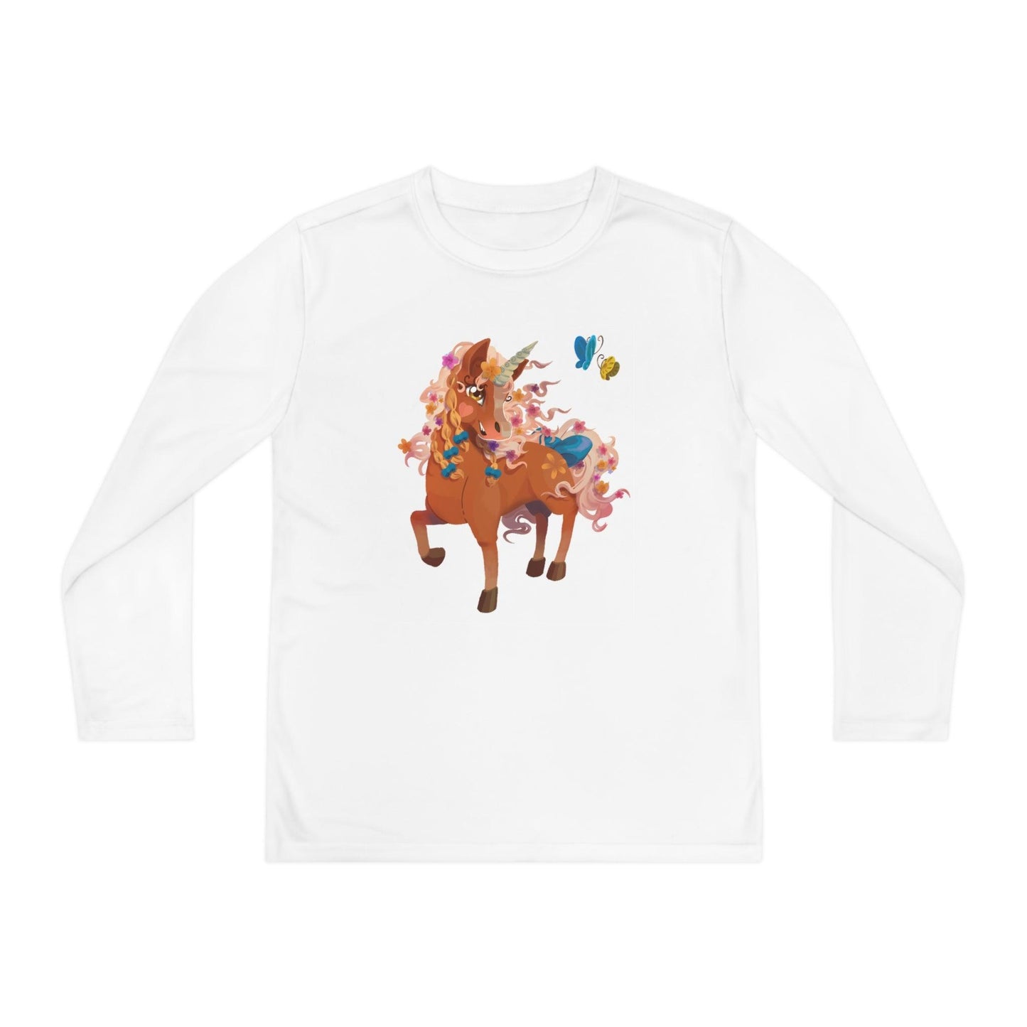 Gwenhwyer Youth Long Sleeve Competitor Tee - Claires Unicorn Adventures