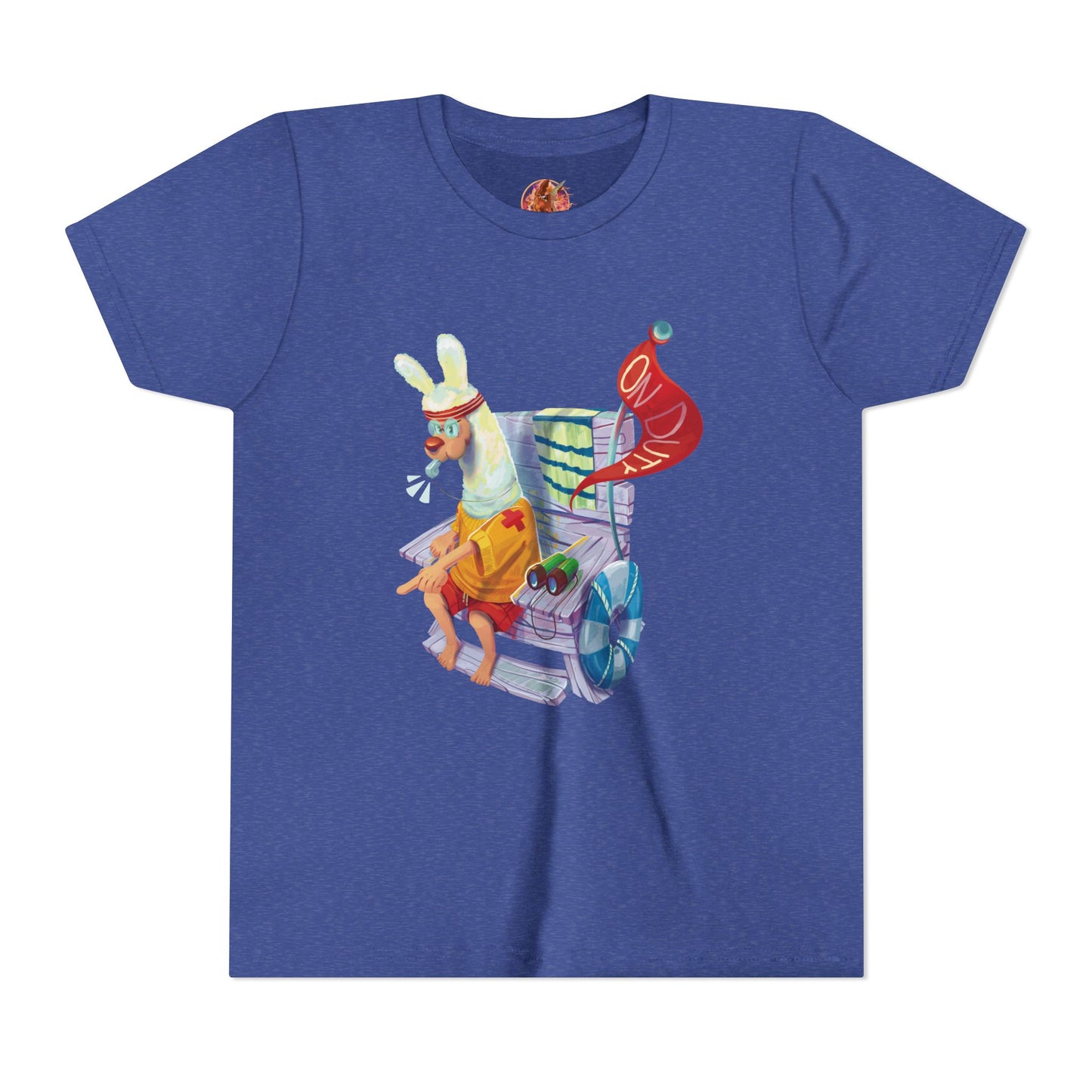 Larry the Llama Plays Lifeguard Kids T-Shirt