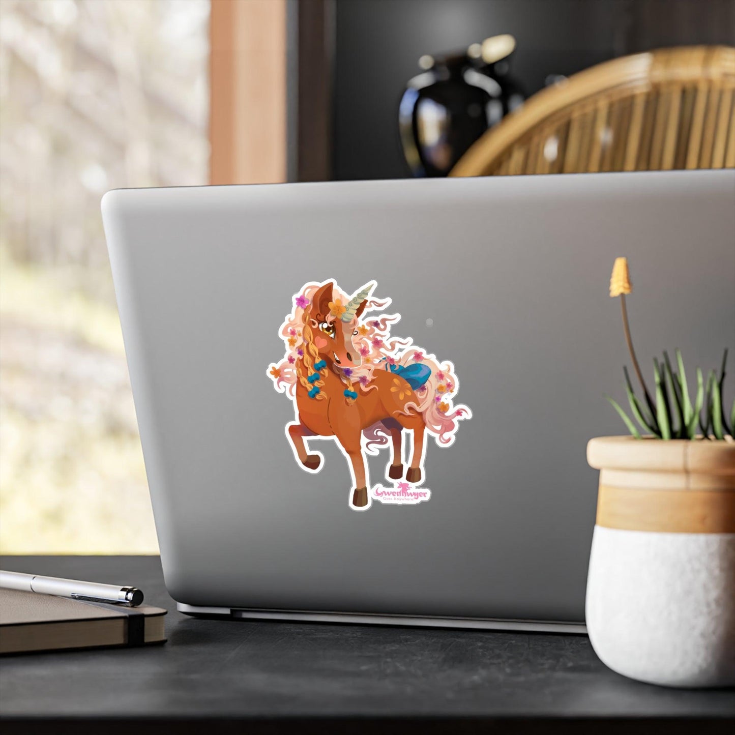 Gwenhwyer Kiss-Cut Vinyl Decal - Claires Unicorn Adventures