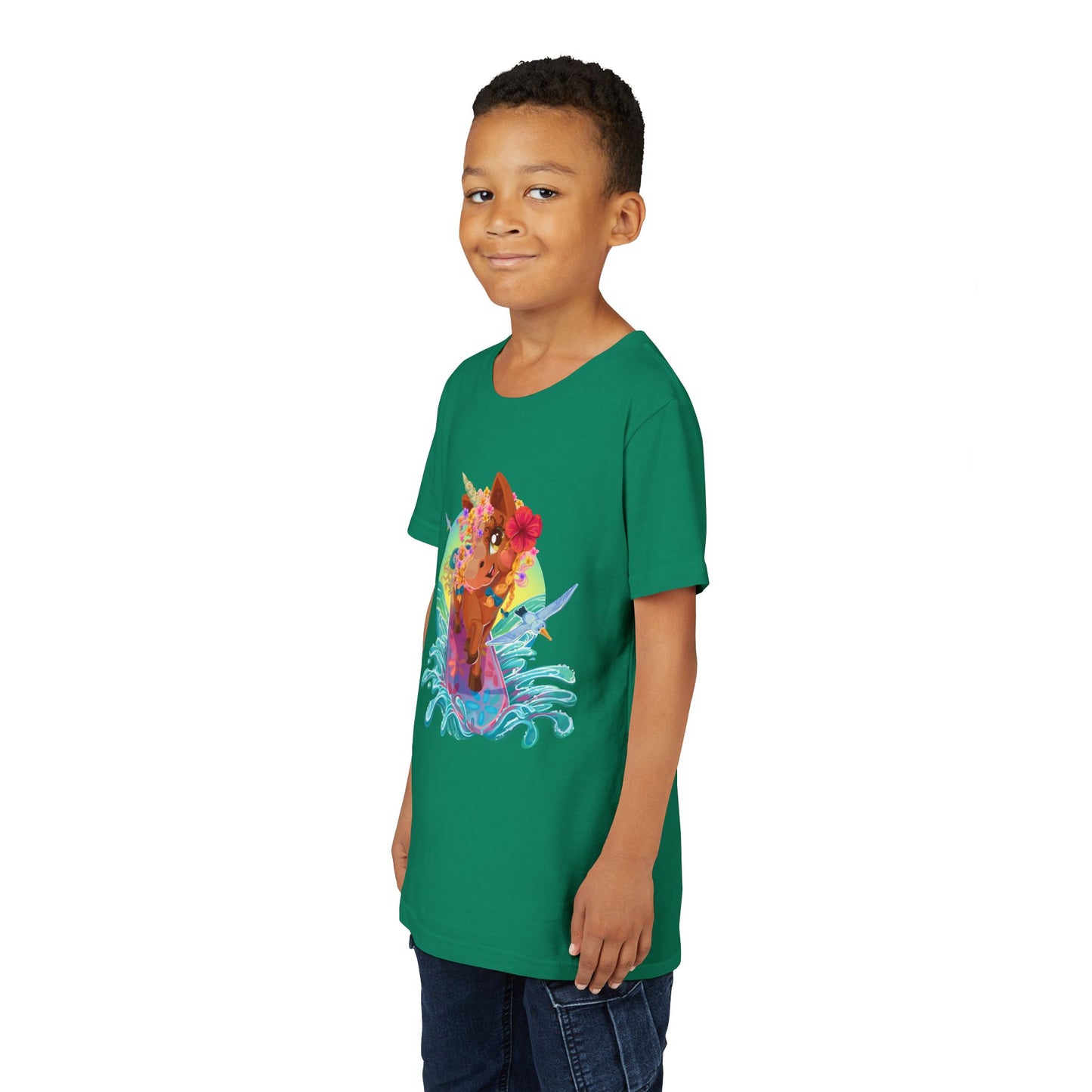 Gwenhwyer's Surfing Adventure Kids T-Shirt