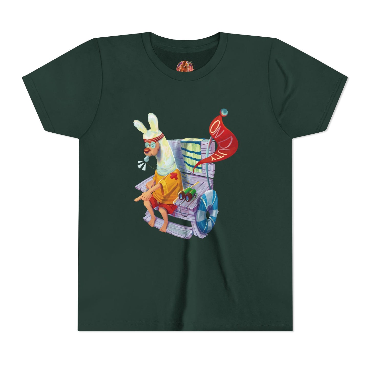 Larry the Llama Plays Lifeguard Kids T-Shirt