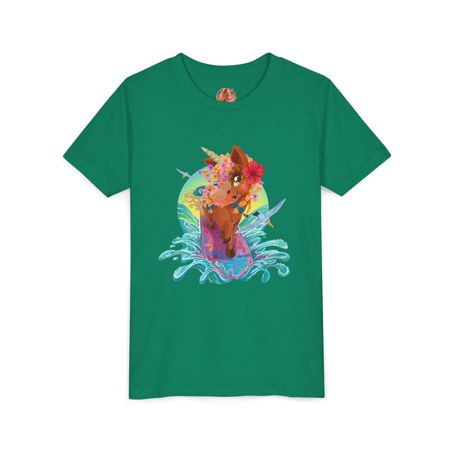 Gwenhwyer's Surfing Adventure Kids T-Shirt