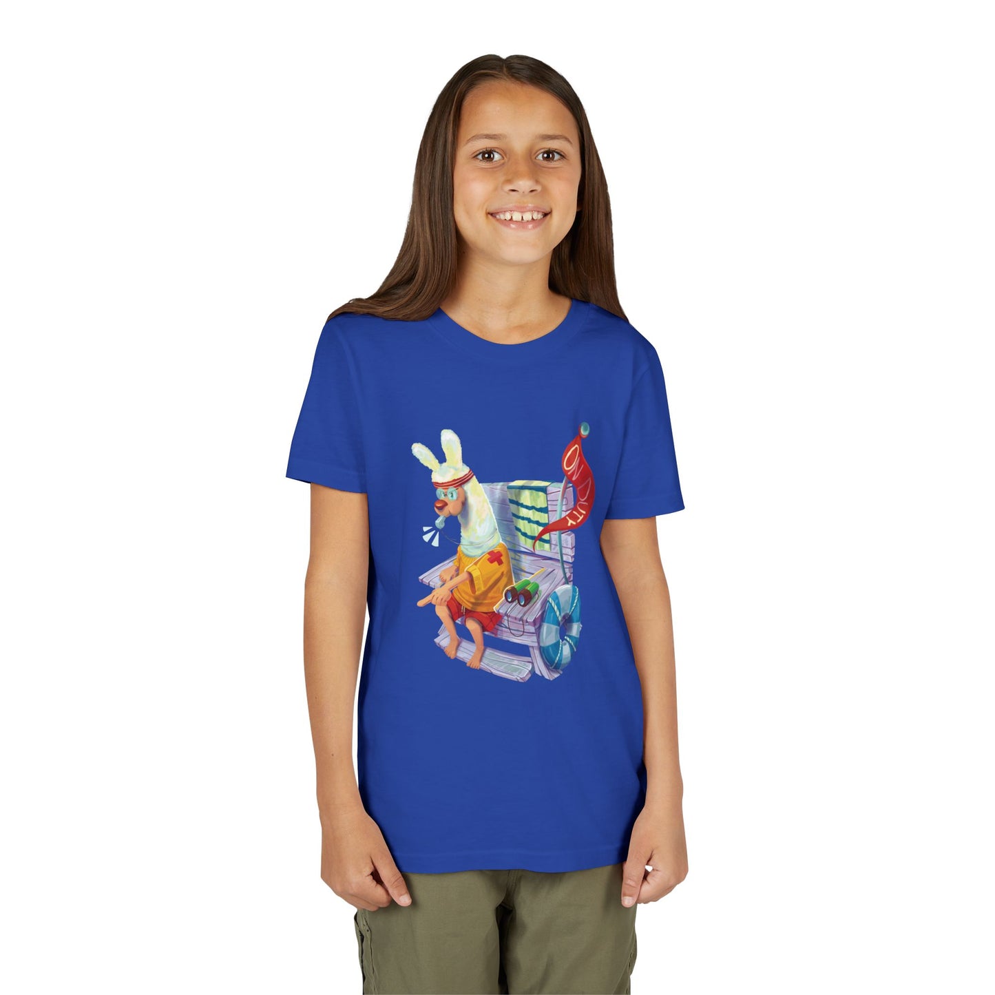 Larry the Llama Plays Lifeguard Kids T-Shirt