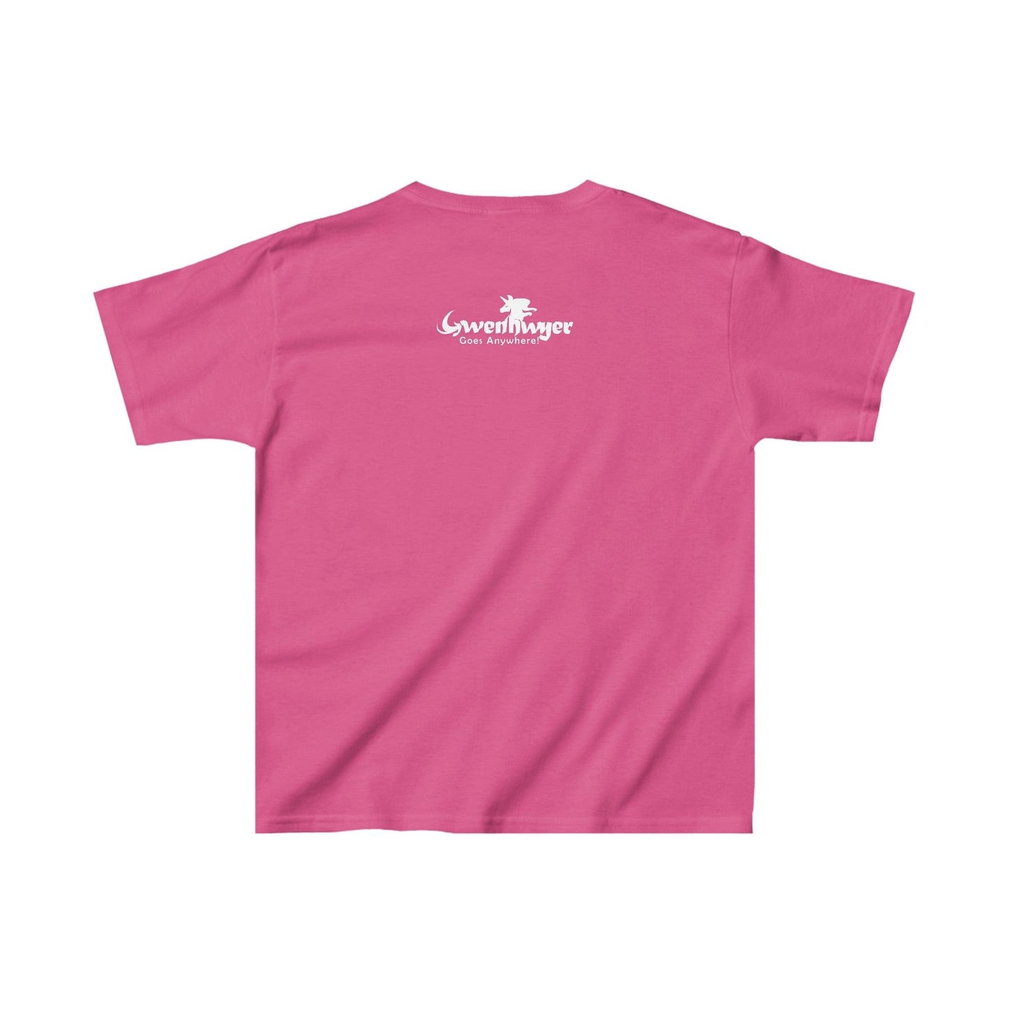 Gwenhwyer Goes Anywhere - Kids Heavy Cotton™ Tee - Claires Unicorn Adventures