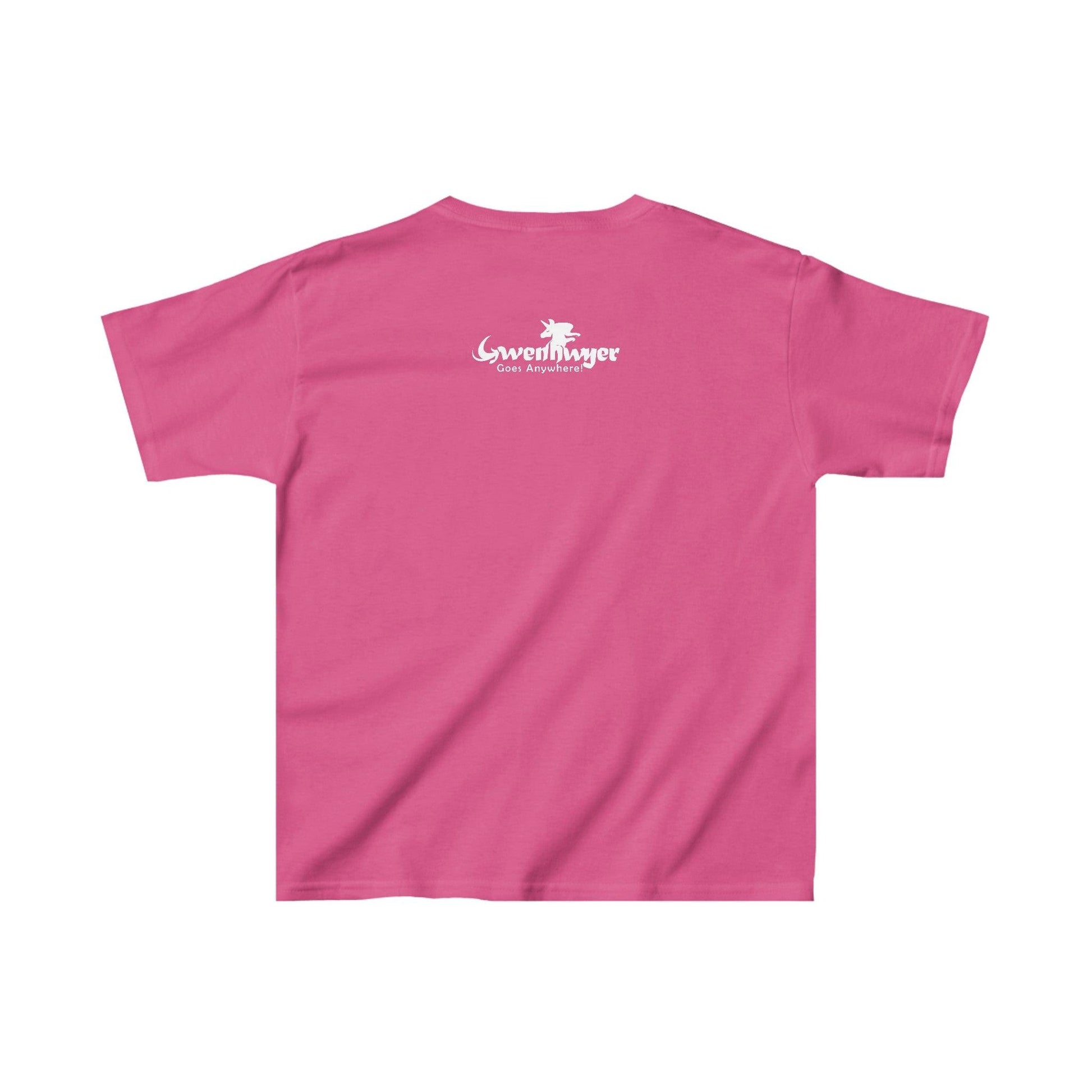 Gwenhwyer Goes Anywhere - Kids Heavy Cotton™ Tee - Claires Unicorn Adventures