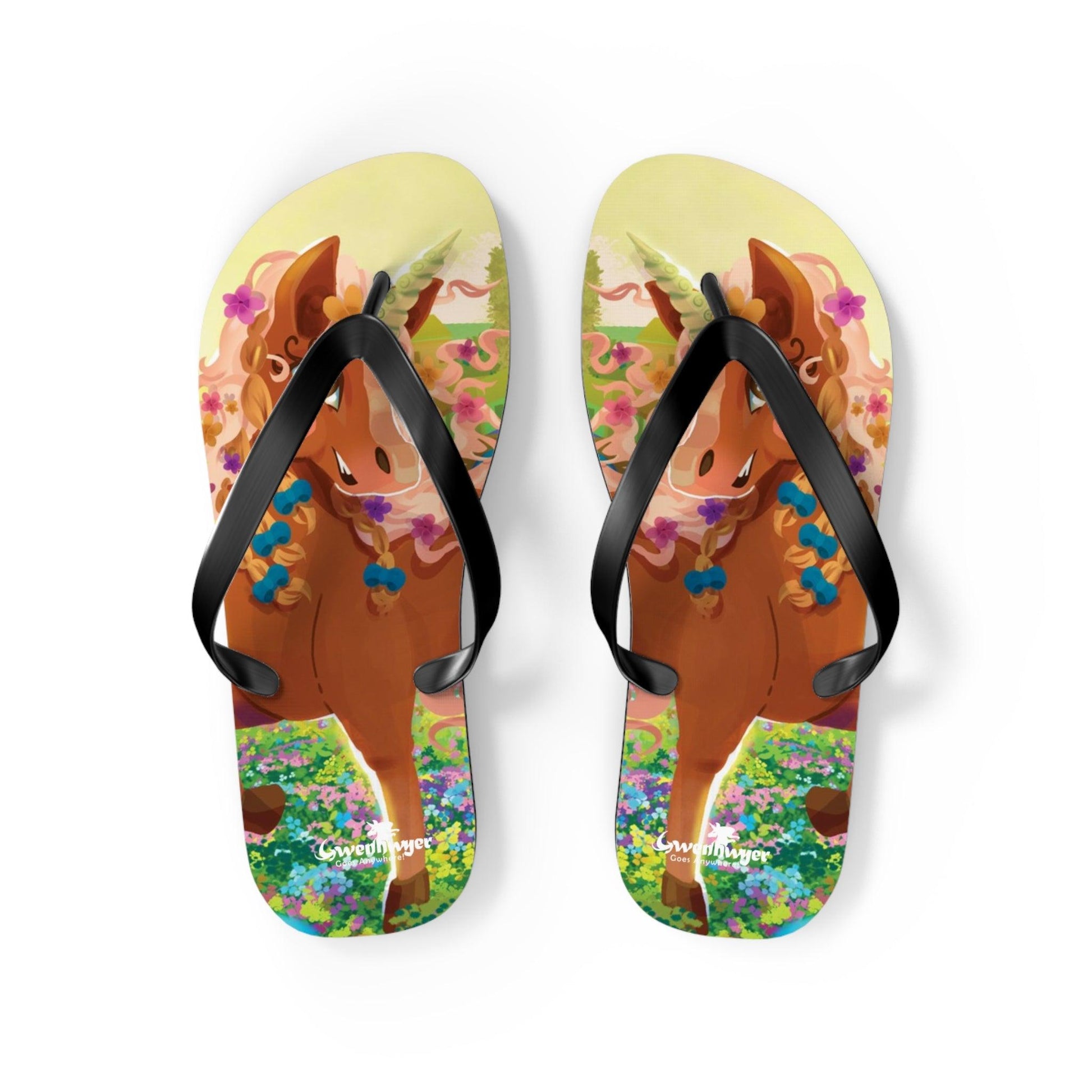 Gwenhwyer Flip Flops - Claires Unicorn Adventures