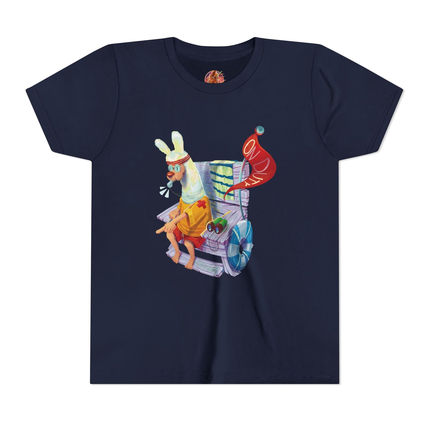 Larry the Llama Plays Lifeguard Kids T-Shirt