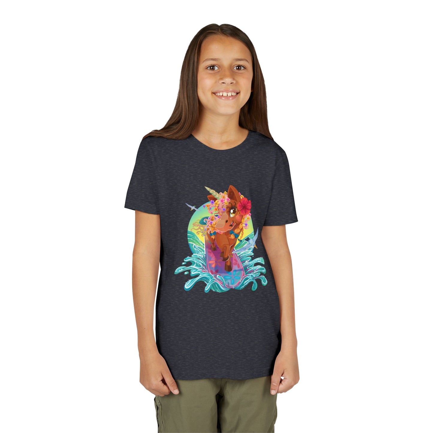 Gwenhwyer's Surfing Adventure Kids T-Shirt