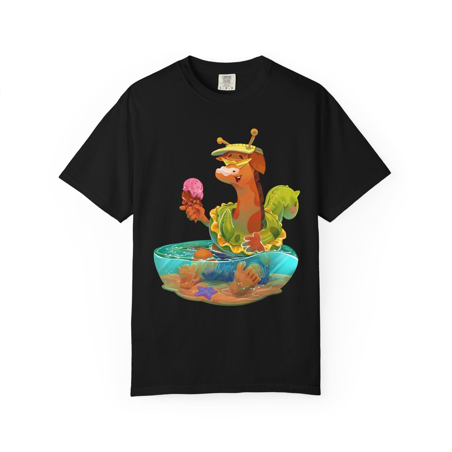 Clippity Clop Giraffe in a Pool Unisex T-shirt