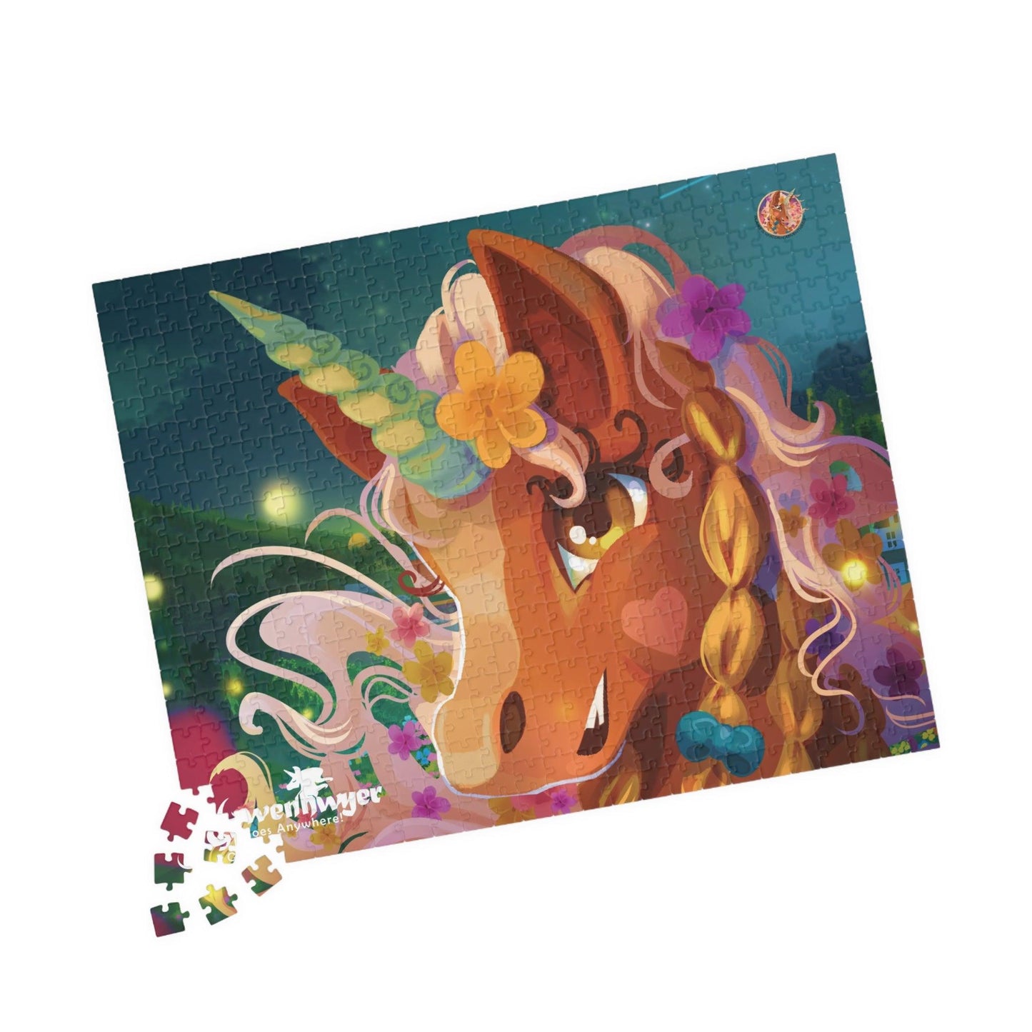 Gwenhwyer Goes Anywhere - Puzzle (110, 252, 520 piece) - Claires Unicorn Adventures