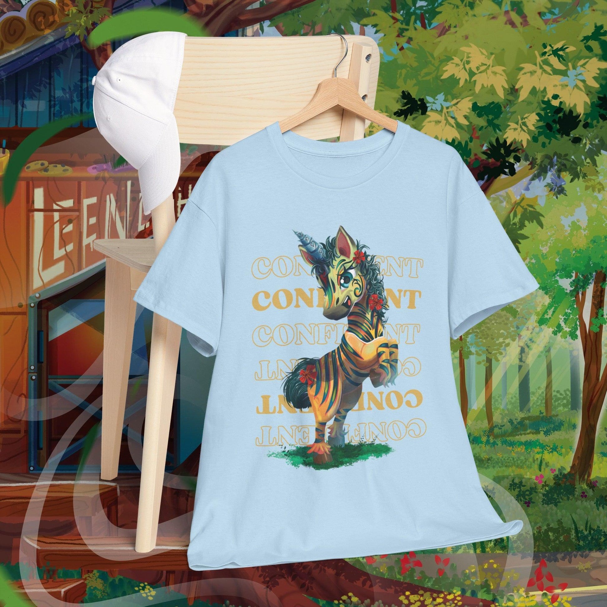 LeeNeigh Confident Unisex Heavy Cotton Tee - Claires Unicorn Adventures