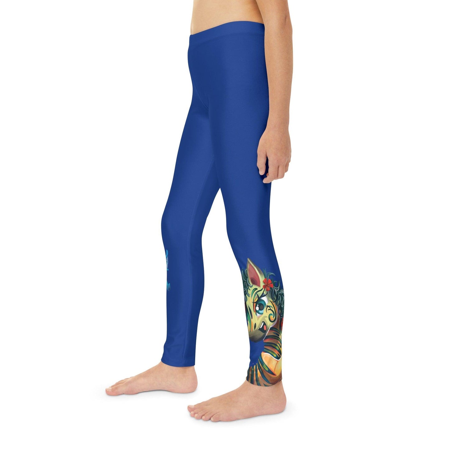 LeeNeigh Blue Youth Full-Length Leggings - Claires Unicorn Adventures