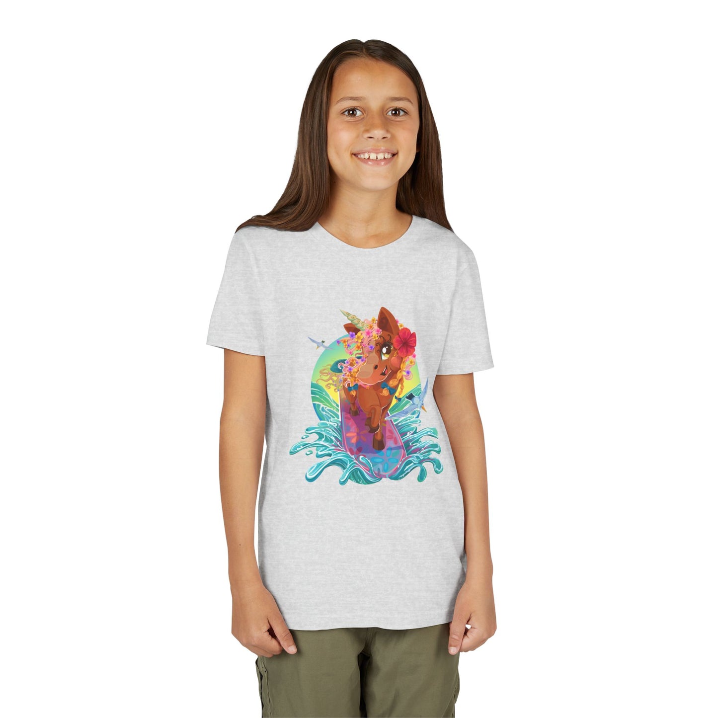 Gwenhwyer's Surfing Adventure Kids T-Shirt