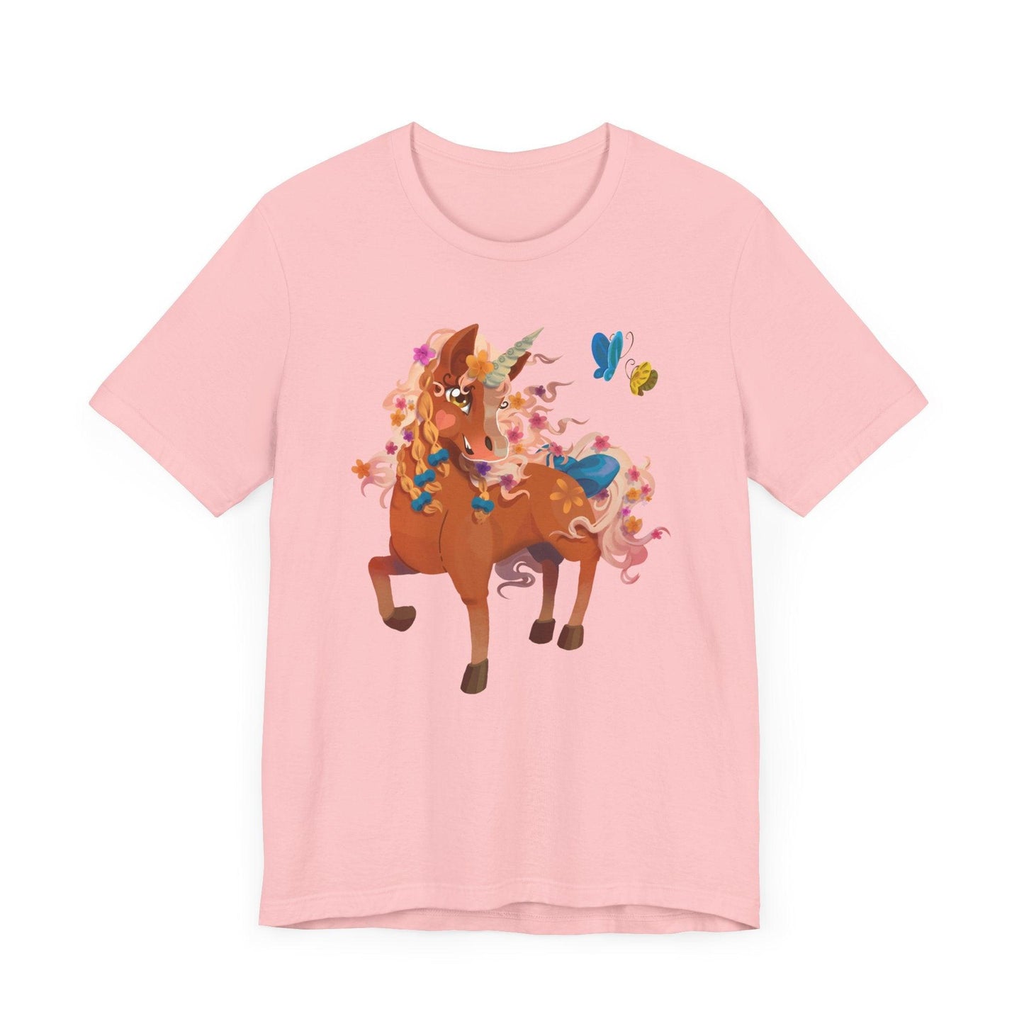 Gwenhwyer Unisex Jersey Short Sleeve Tee - Claires Unicorn Adventures