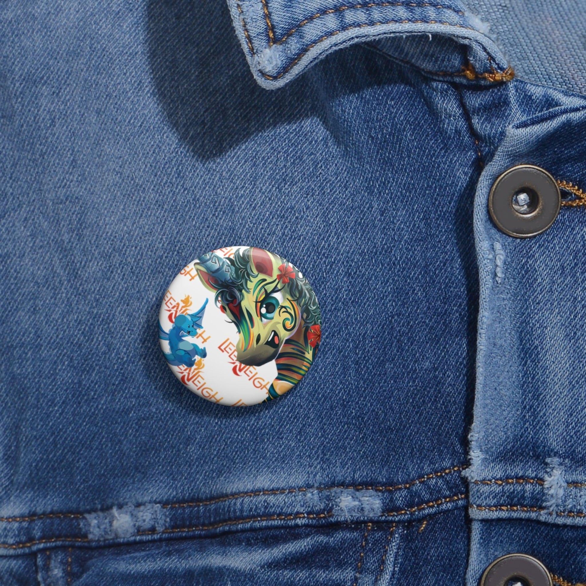 LeeNeigh Pin Button - Claires Unicorn Adventures