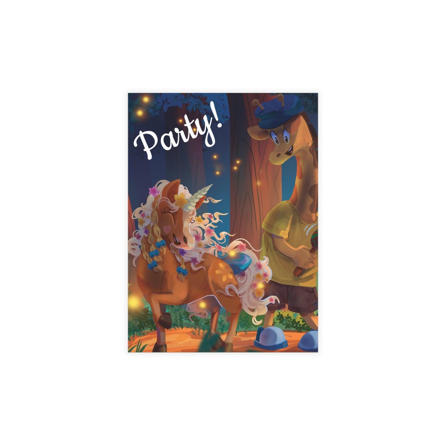 Gwenhwyer Party Invitation Postcard Bundles (envelopes not included) - Claires Unicorn Adventures