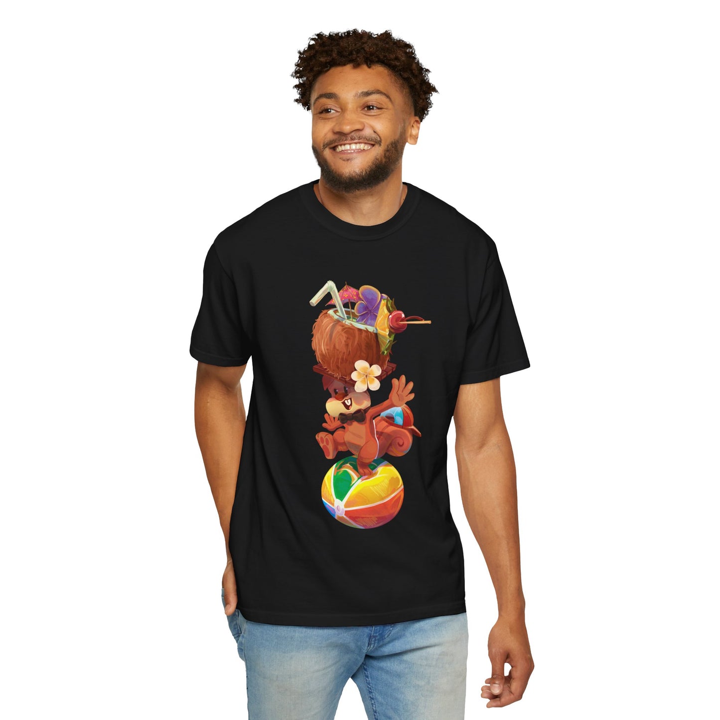 Tyrone the Squirrel Beach Ball Balancing Act Unisex T-Shirt