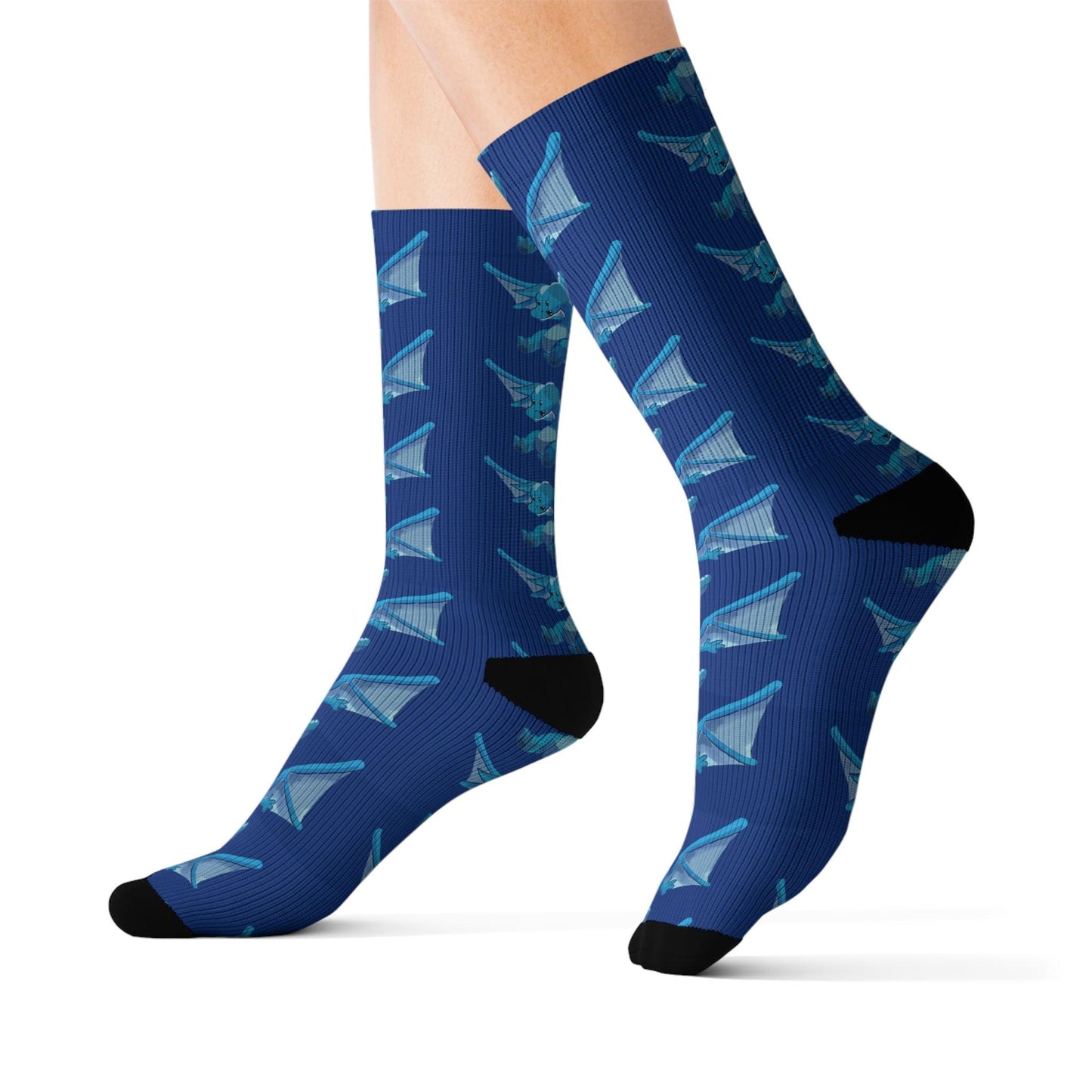 Blue Dragon Sublimation Socks - Claires Unicorn Adventures