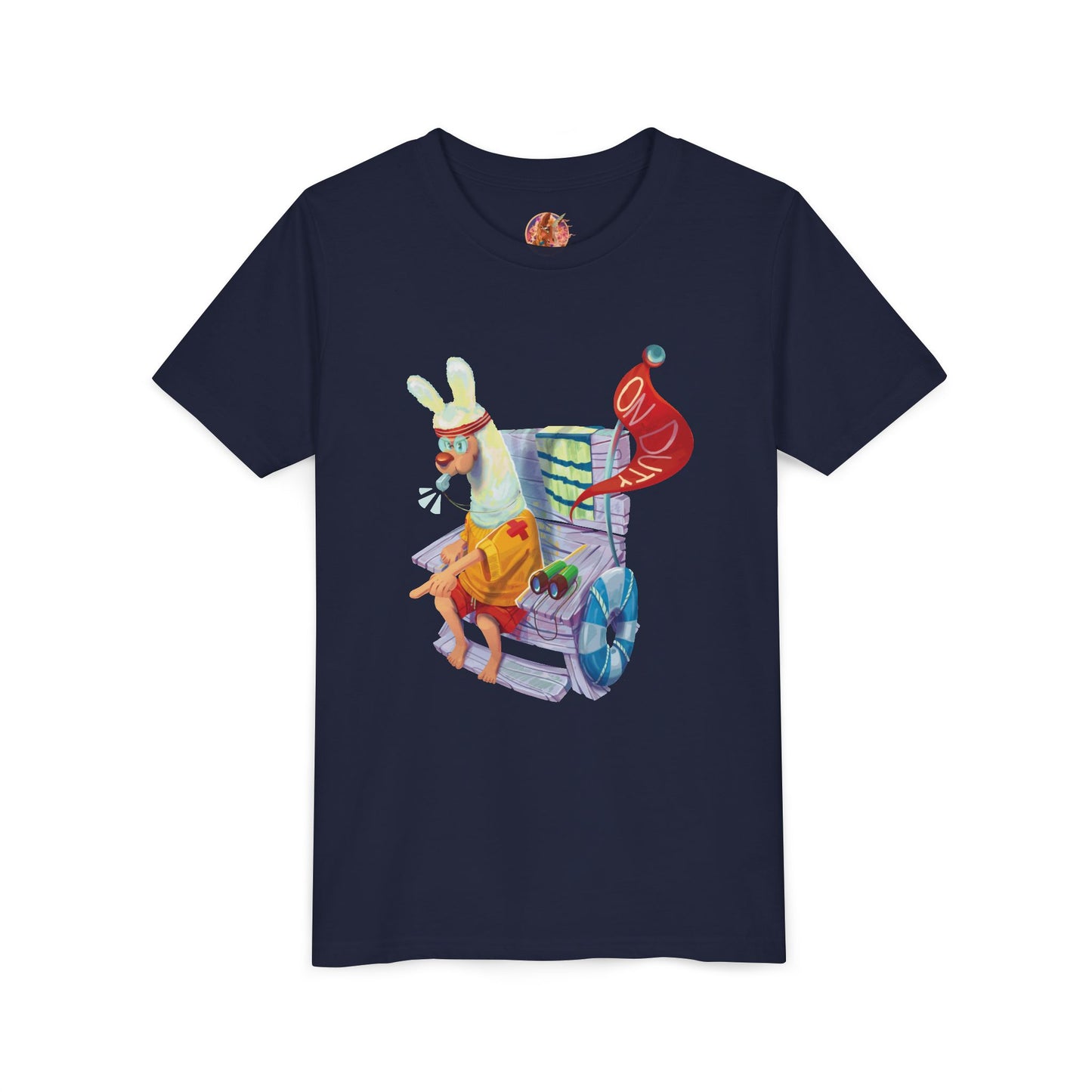 Larry the Llama Plays Lifeguard Kids T-Shirt