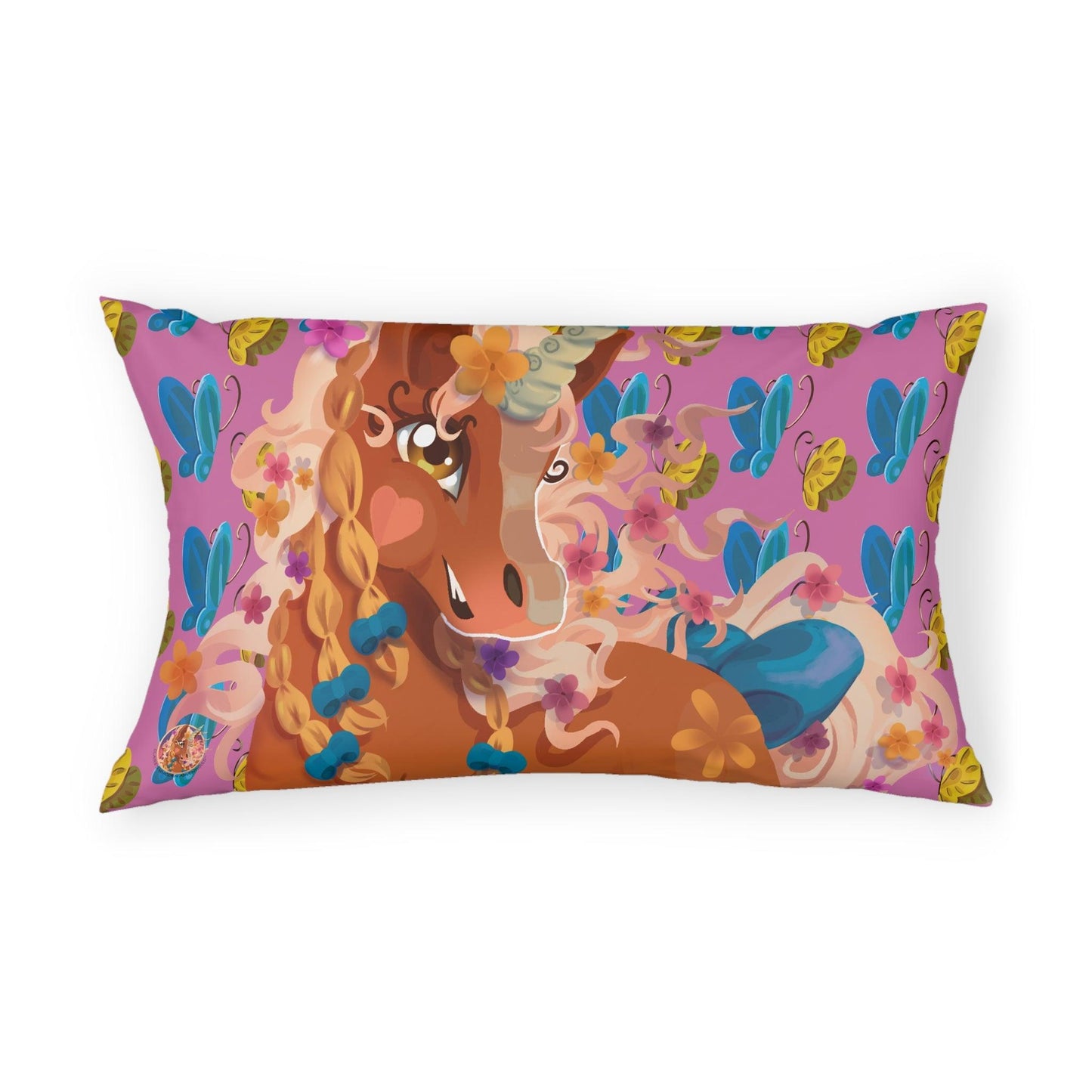 Gwenhwyer Goes Anywhere - Pillow Sham - Pink - Claires Unicorn Adventures