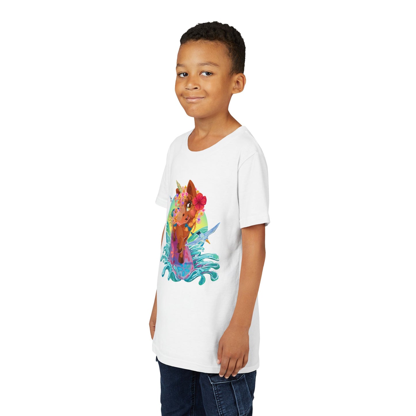 Gwenhwyer's Surfing Adventure Kids T-Shirt