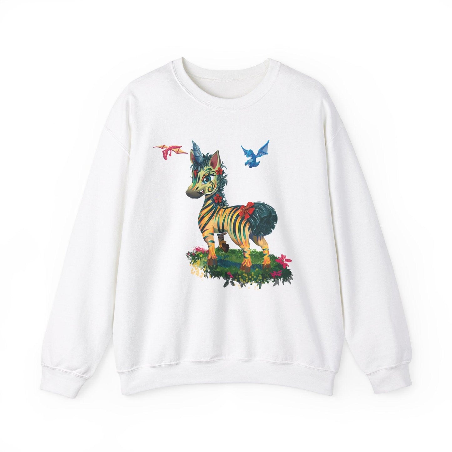 LeeNeigh Unisex Heavy Blend™ Crewneck Sweatshirt - Claires Unicorn Adventures