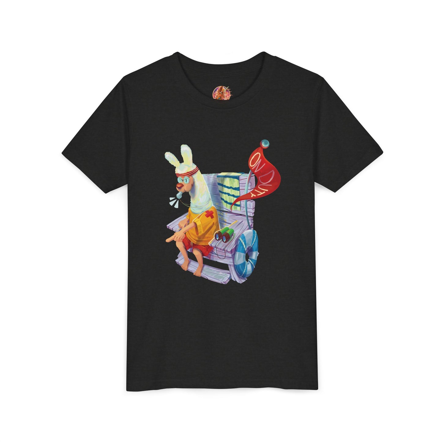 Larry the Llama Plays Lifeguard Kids T-Shirt