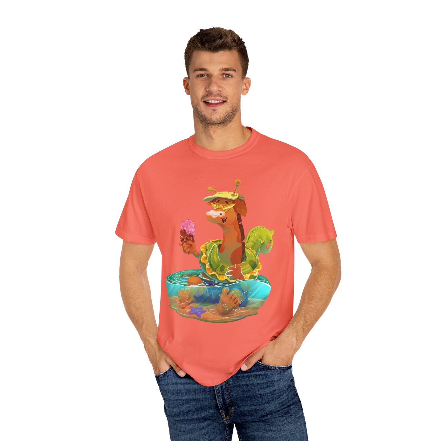 Clippity Clop Giraffe in a Pool Unisex T-shirt