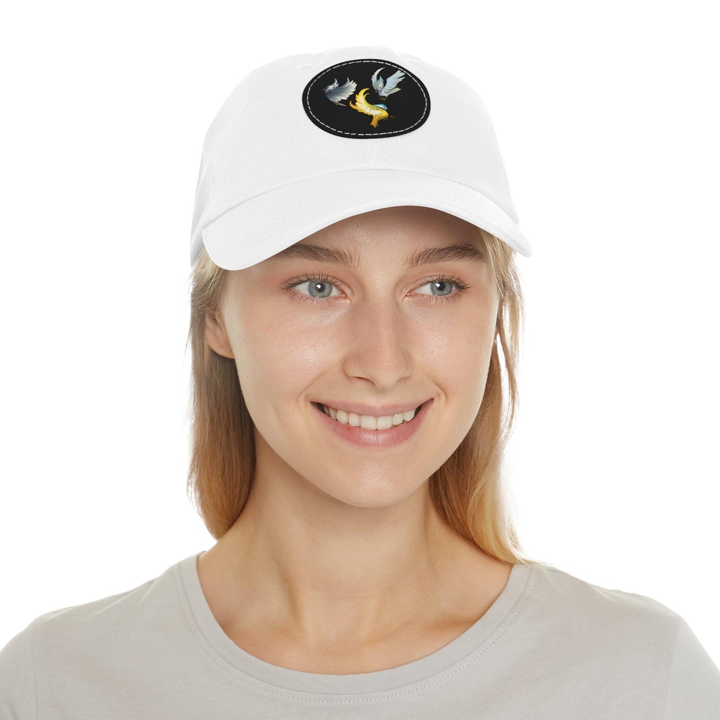 Dad Hat with Leather Patch (Round) - Claires Unicorn Adventures